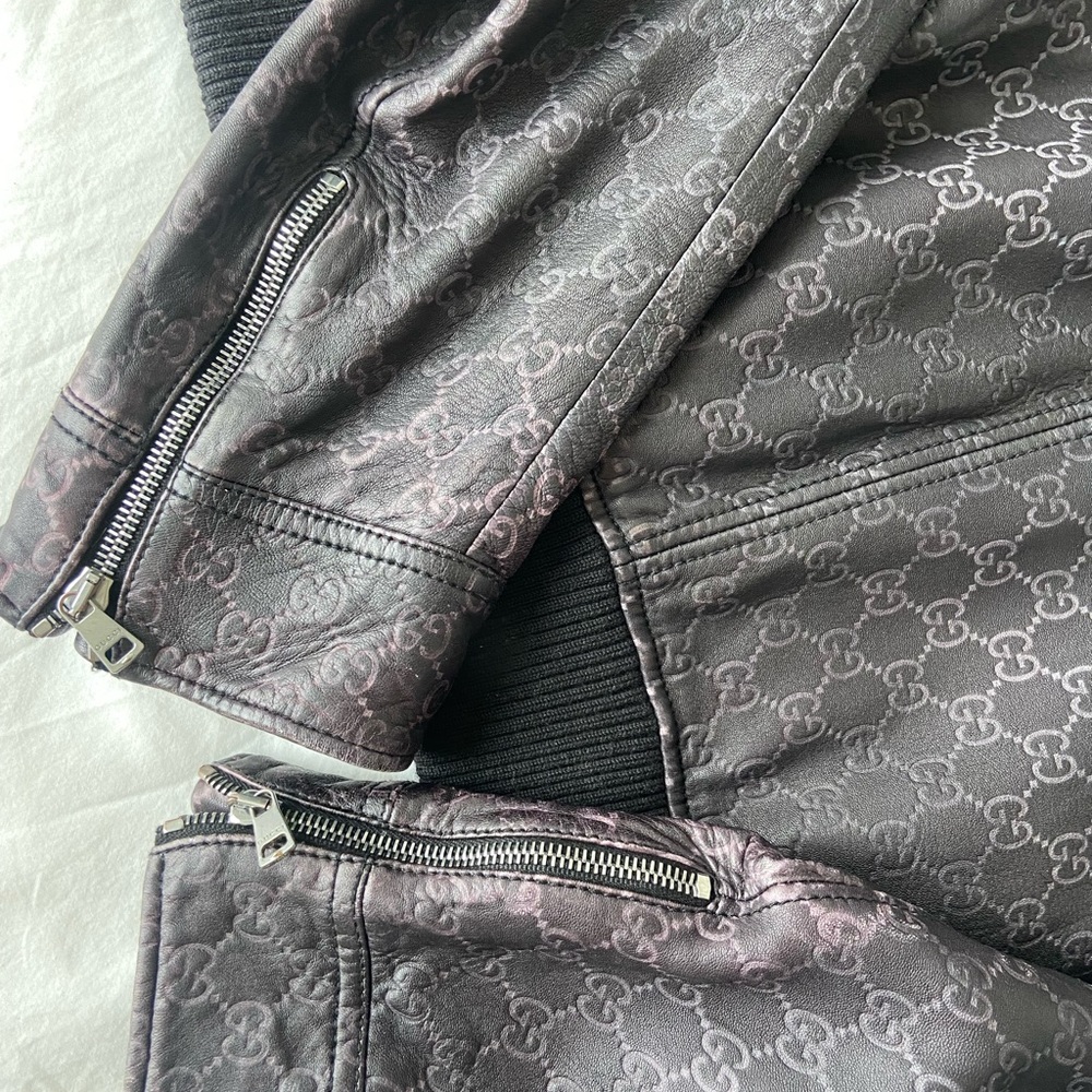 Gucci mens leather bomber - Picture 5 of 9